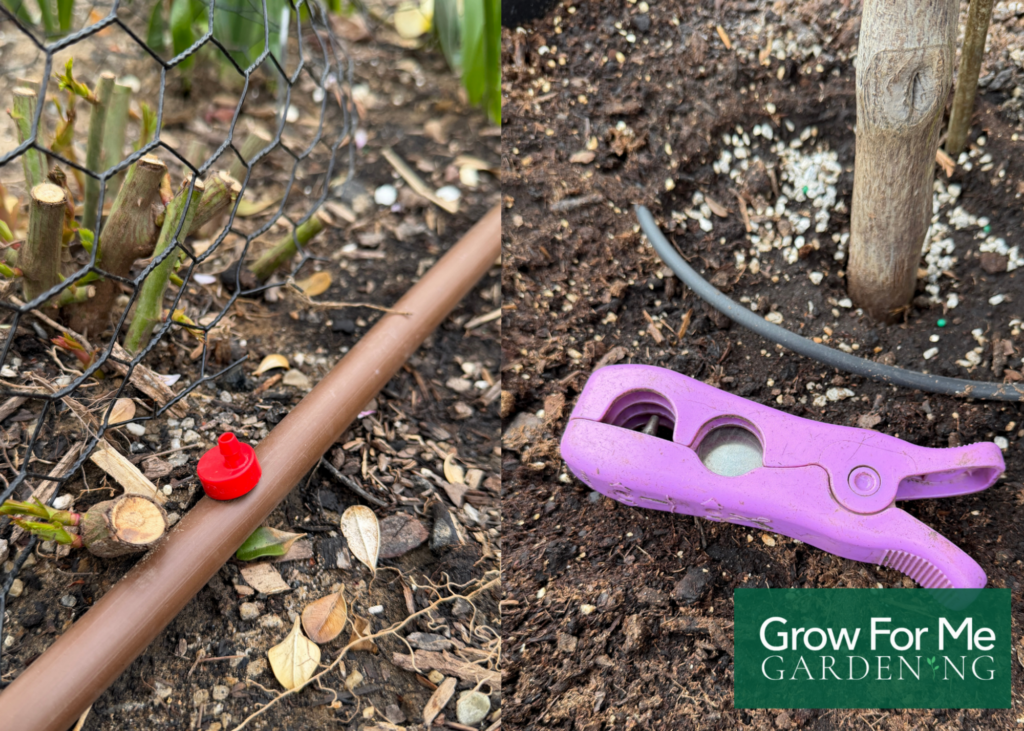 drip irrigation emitter and punch tool